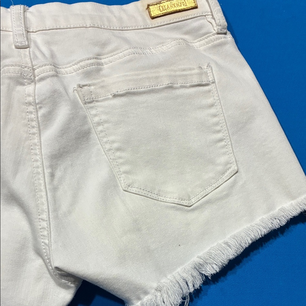 Blank NYC White Frayed Hem Denim Shorts - Picture 10 of 14